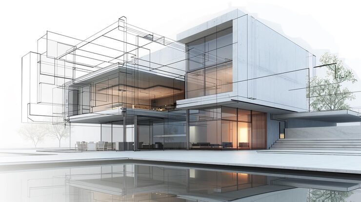 Visualisation thermique de l'enveloppe d'un bâtiment moderne